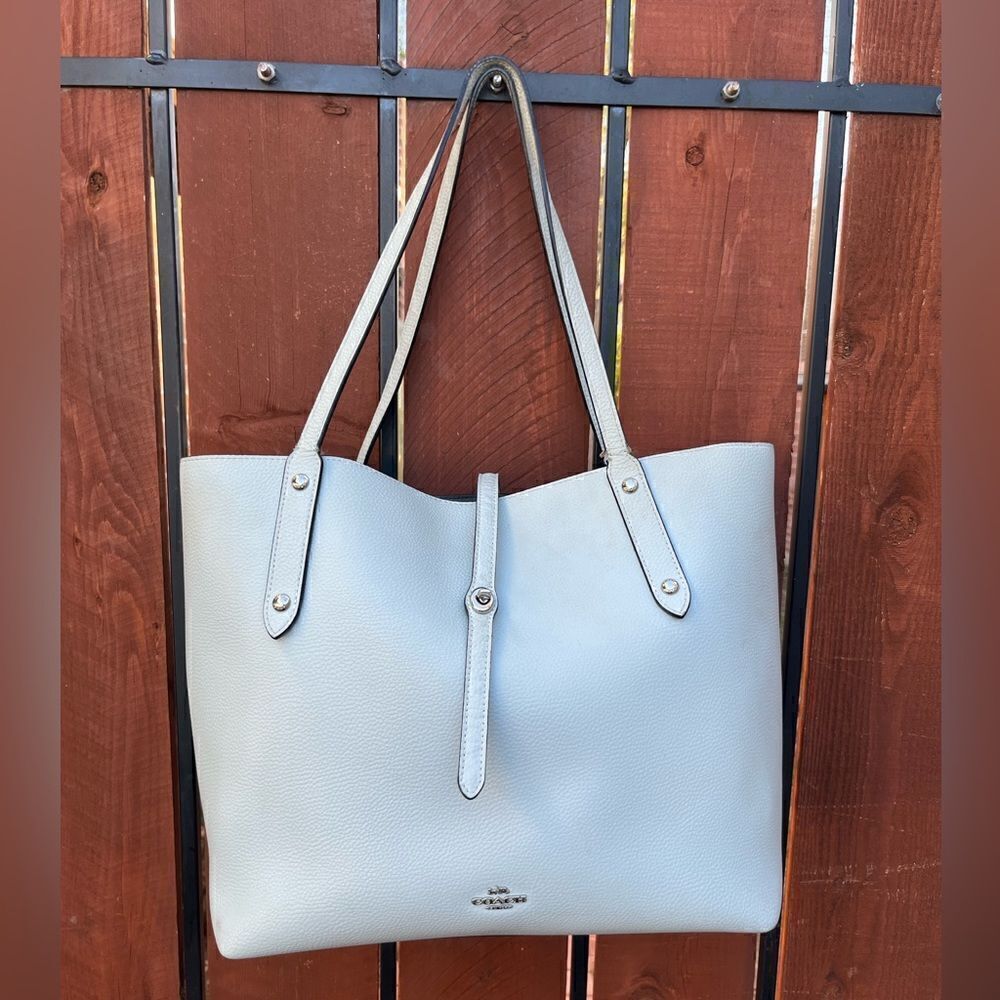 Coach Market Tote Bag Style No. 58849 Light blue - Picture 2 of 12